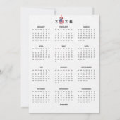 2026 Kalender Kerst Patriottische Boog Amerika Vla Feestdagenkaart (Achterkant)