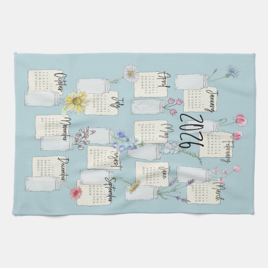 2026 Kalender Keuken Theedoek (Horizontaal)