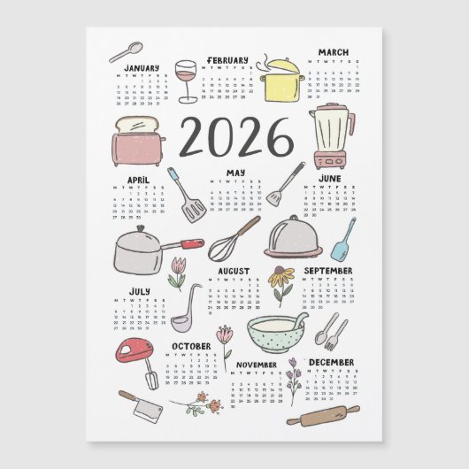 2026 Kalender keukengerei (Voorkant)
