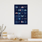 2026 Kalender Poster Silk Moth Galaxy (Keuken)