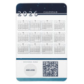 2026 Kalender Toevoegen Logo QR Code Flexibele mag Magneet (Verticaal)