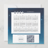 2026 Kalender Toevoegen Logo QR Code Kaart (Voorkant)