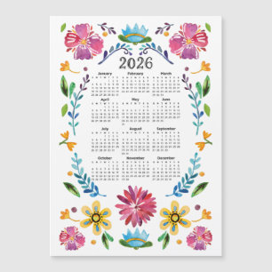 2026 Kalender Traditionele Mexicaanse Bloemenkunst