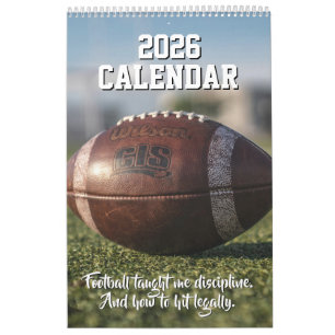2026 Kalender Voetbalspeler Grappig Motiverend