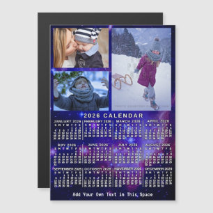 2026 kalenderjaar ruimte nevel 3 aangepaste foto's magnetische uitnodiging