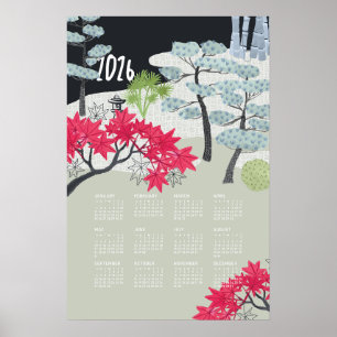 2026 Kalenderposter Japanse Tuin Poster