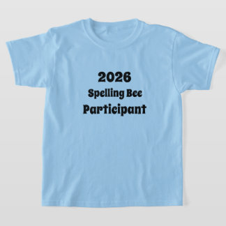 2026 Kinderen Spelling Bee Participant T-shirt