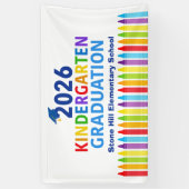 2026 Kindergarten Graduation Elementary School Spandoek (Verticaal)