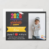 2026 Kindergarten Graduation Invitation with Photo (Devant / Derrière)