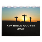2026 KJV Bible Scripture Three Crosses Inspiration Kalender (Hoes)