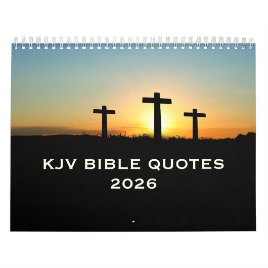 2026 KJV Bible Scripture Three Crosses Inspiration Kalender (Hoes)