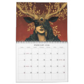 2026 Le beau calendrier d'art surréel foncé (Feb 2026)