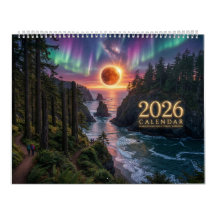 2026 Lichtgevende Kosmische Harmonie Muurkalender