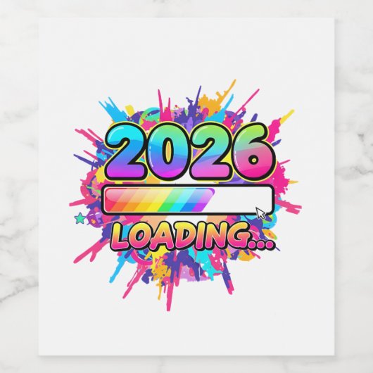 2026 Loading... Progress Bar Sticker (Étiquettes simples)