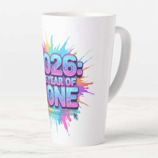 2026 Loading... Progress Bar Sticker Latte Mok (Rechterhoek)