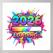 2026 Loading... Progress Bar Sticker Poster (Voorkant)