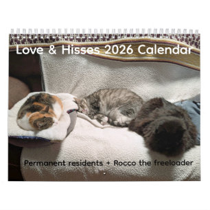 2026 Love & Hisses Kalender - Permanente Bewoners
