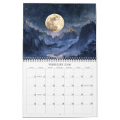 2026 Maan Uitzichten Volle Maan Maan Kunstkalender Kalender (Feb 2026)