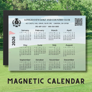 2026 Magneetkalender Golfclub League Logo QR Code