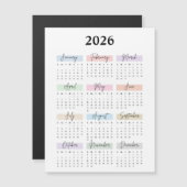 2026 magnet calendar  (Devant / Derrière)