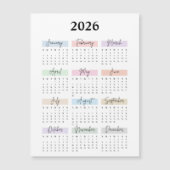 2026 magnet calendar  (Devant)