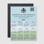 2026 Magnet Calendar Golf Club League Logo QR Code (Voorkant / Achterkant)
