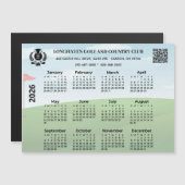 2026 Magnet Calendar Golf Club League Logo QR Code (Devant / Derrière)