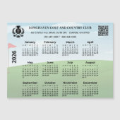 2026 Magnet Calendar Golf Club League Logo QR Code (Devant)