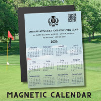 2026 Magnet Calendar Golf Club League Logo QR Code