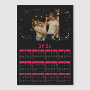 2026 magnetische kalender met foto's van familie