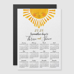 2026 Magnetische Kalender Schattige Zon Inspireren