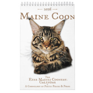 2026 Maine Coon Cat Calendar Kalender