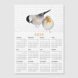 2026 Matteüs 6:26 Waterverf Vogels Kalendermagneet