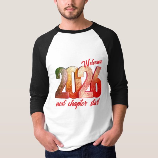2026 MENS BASIC 3/4 SLEEVE RAGLAN TSHIRT (Devant)
