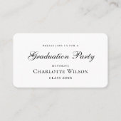 2026 Mini Graduation Party Invitation Classic Card (Devant)