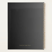 2026 Minimal Black & Gold Planner Cover (Dos)
