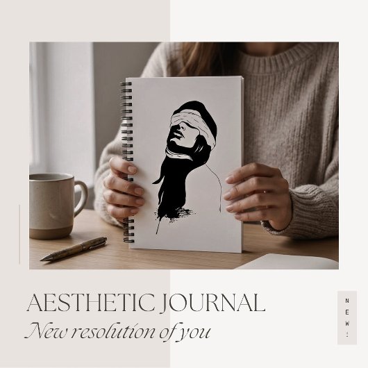 2026 Minimal Silhouette Journal for Reflection Notitieboek