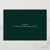 2026 Minimalist Modern Script Green Photo Folie Feestdagenkaart (Achterkant)