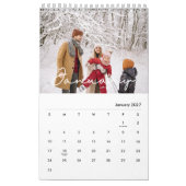 2026 Minimalistisch Script Aangepaste Foto Kalender (Jan 2027)