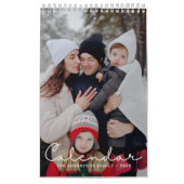 2026 Minimalistisch Script Aangepaste Foto Kalender (Hoes)