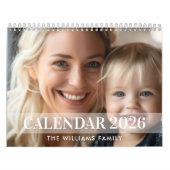 2026 Modern Creëer Uw eigen aangepaste familiefoto Kalender (Hoes)