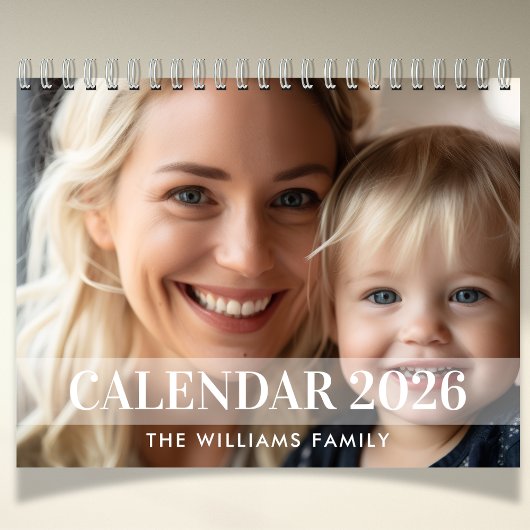 2026 Modern Creëer Uw eigen aangepaste familiefoto Kalender