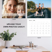 2026 Modern Creëer Uw eigen aangepaste familiefoto Kalender