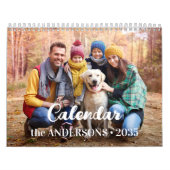 2026 Modern Creëer Uw eigen aangepaste familiefoto Kalender (Hoes)
