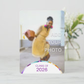 2026 Modern Stylish Graduation Photo Invitation Kaart (Staand voorkant)