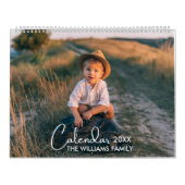 2026 Moderne aangepaste foto Creëer uw eigen famil Kalender (Hoes)