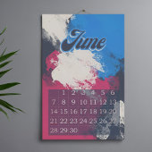 2026 moderne abstracte kleurrijke retro kalender