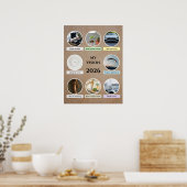 2026 Moderne Cirkel Foto Visie Bord Poster (Keuken)