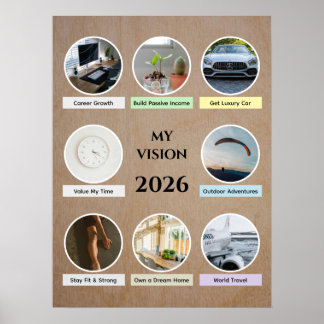 2026 Moderne Cirkel Foto Visie Bord Poster