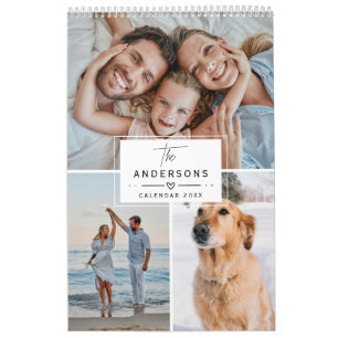 2026 Moderne Elegante Aangepaste Familie Fotocolla Kalender